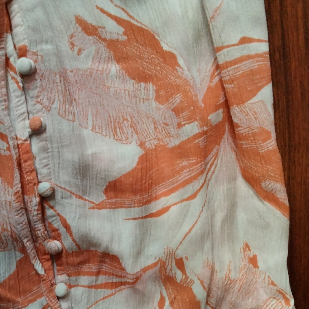 Roxy Vibrant Orange and White Maxi Dress - Picture 3 of 9